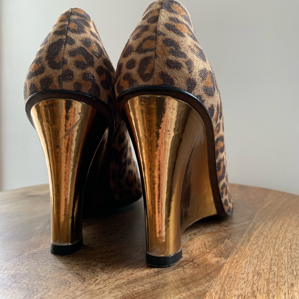 Stuart Weitzman Cheetah Print Wedges - image 7